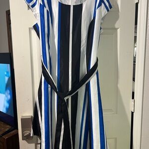 NWOT - EY Boutique  (18) Striped Blue and Black Dress